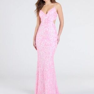 Windsor Yasmin Cutout Back Mermaid Sequin Formal Dress NWT XS